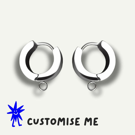 Silver Huggie Hoop Earrings