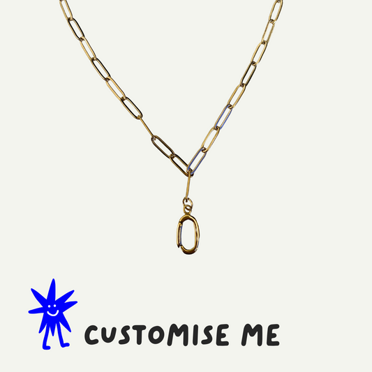 Gold Chain Link Necklace With Clasp